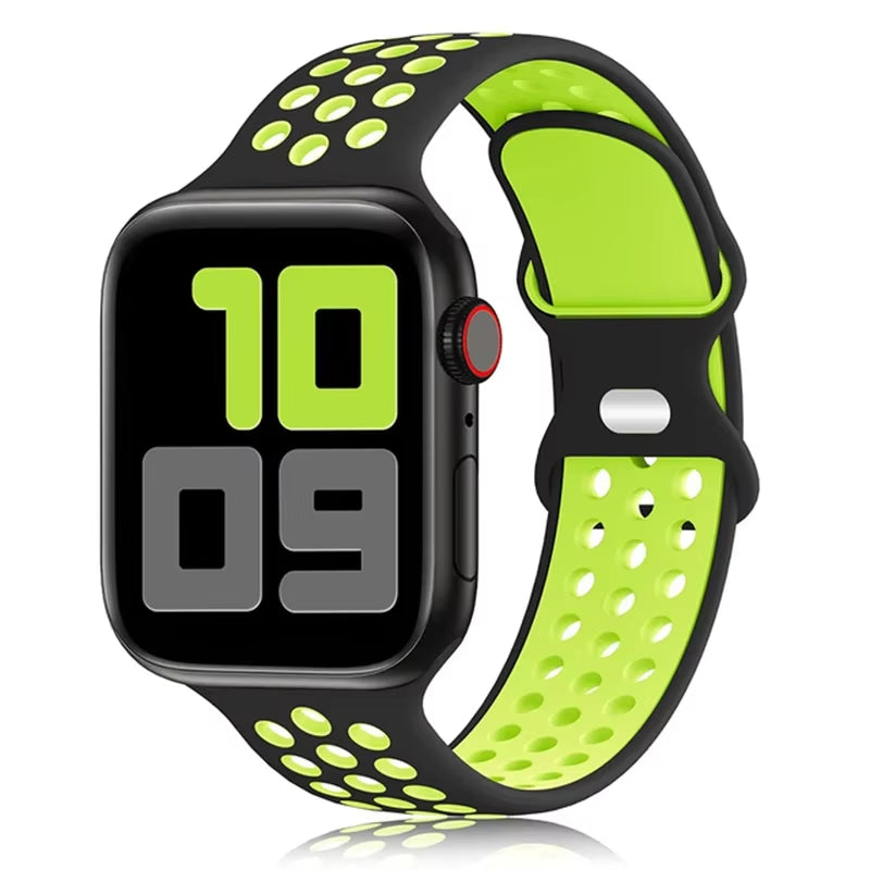 Strap for Apple Watch Band 49Mm 44Mm 45Mm 42Mm 41Mm 38Mm 40Mm Correa Silicone Sports Bracelet Iwatch 8 SE 7 6 5 Ultra 49Mm