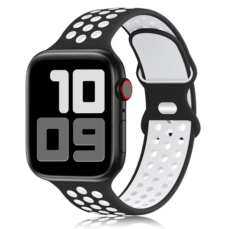 Strap for Apple Watch Band 49Mm 44Mm 45Mm 42Mm 41Mm 38Mm 40Mm Correa Silicone Sports Bracelet Iwatch 8 SE 7 6 5 Ultra 49Mm