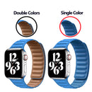 Leather Link for  Watch 7 Band 40Mm 44Mm 42Mm 38Mm 42 Mm 1:1 Magnetic Loop Bracelet Iwatch Series 7 6 5 4 3 SE Strap