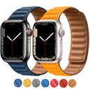 Leather Link for  Watch 7 Band 40Mm 44Mm 42Mm 38Mm 42 Mm 1:1 Magnetic Loop Bracelet Iwatch Series 7 6 5 4 3 SE Strap