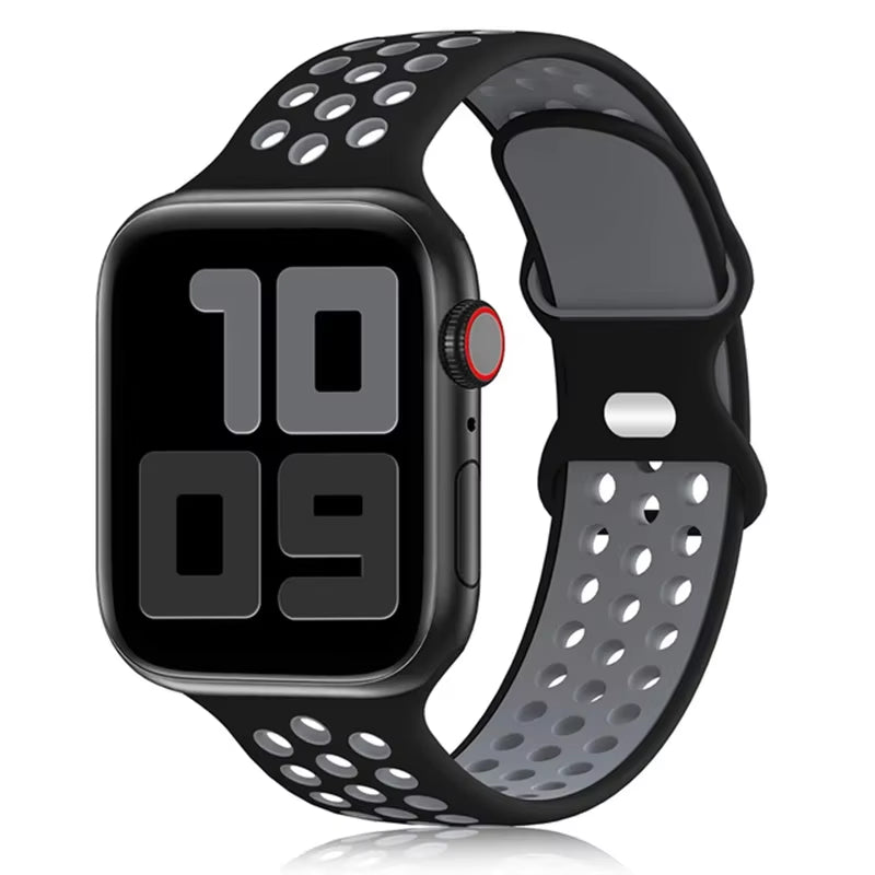 Strap for Apple Watch Band 49Mm 44Mm 45Mm 42Mm 41Mm 38Mm 40Mm Correa Silicone Sports Bracelet Iwatch 8 SE 7 6 5 Ultra 49Mm