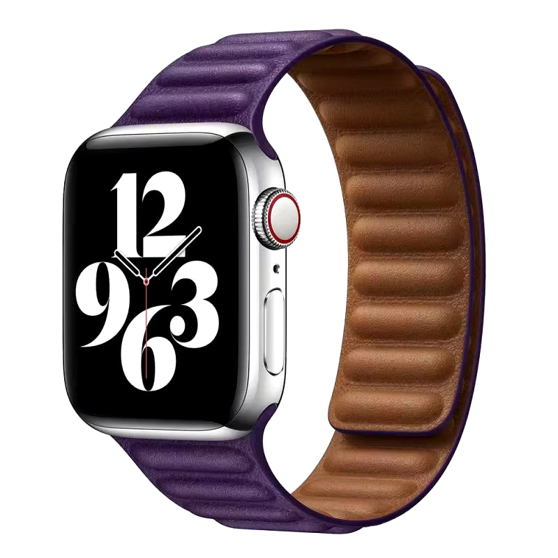 Leather Link for  Watch 7 Band 40Mm 44Mm 42Mm 38Mm 42 Mm 1:1 Magnetic Loop Bracelet Iwatch Series 7 6 5 4 3 SE Strap