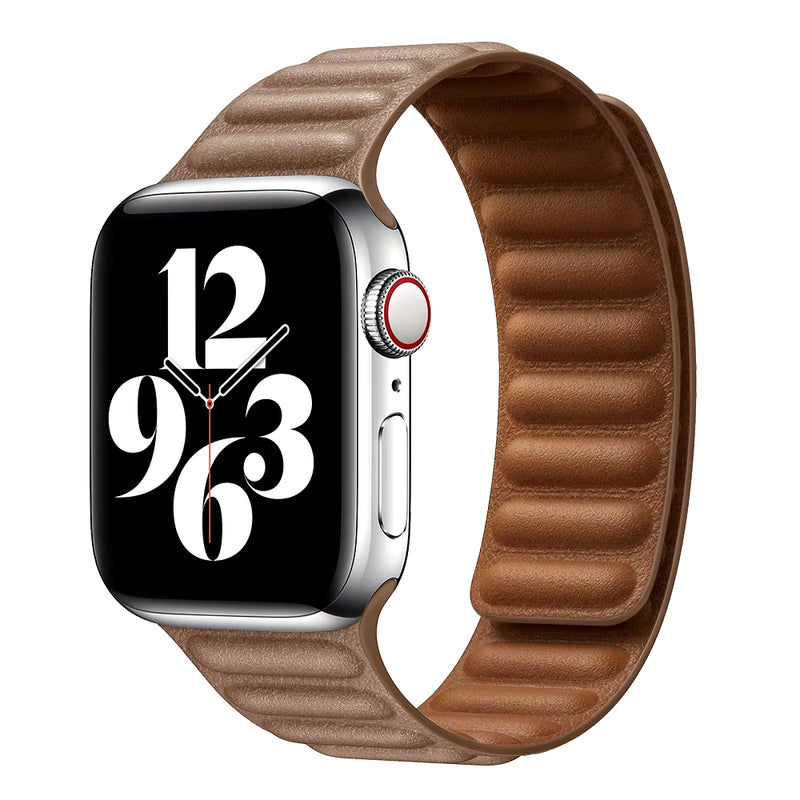 Leather Link for  Watch 7 Band 40Mm 44Mm 42Mm 38Mm 42 Mm 1:1 Magnetic Loop Bracelet Iwatch Series 7 6 5 4 3 SE Strap