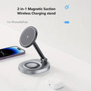 2 in 1 Magnetic Wireless Charger Stand Pad for Iphone 15 14 13 12 11 Pro Max 11 X Apple Watch Airpods Fast Charging Dock Station
