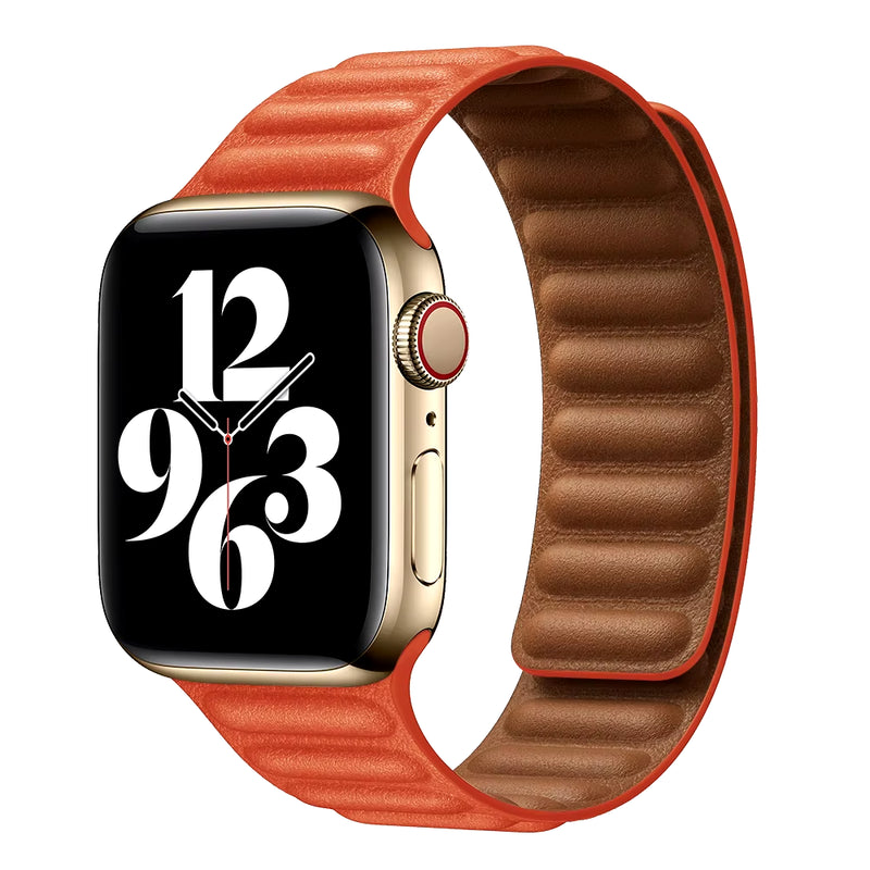 Leather Link for  Watch 7 Band 40Mm 44Mm 42Mm 38Mm 42 Mm 1:1 Magnetic Loop Bracelet Iwatch Series 7 6 5 4 3 SE Strap