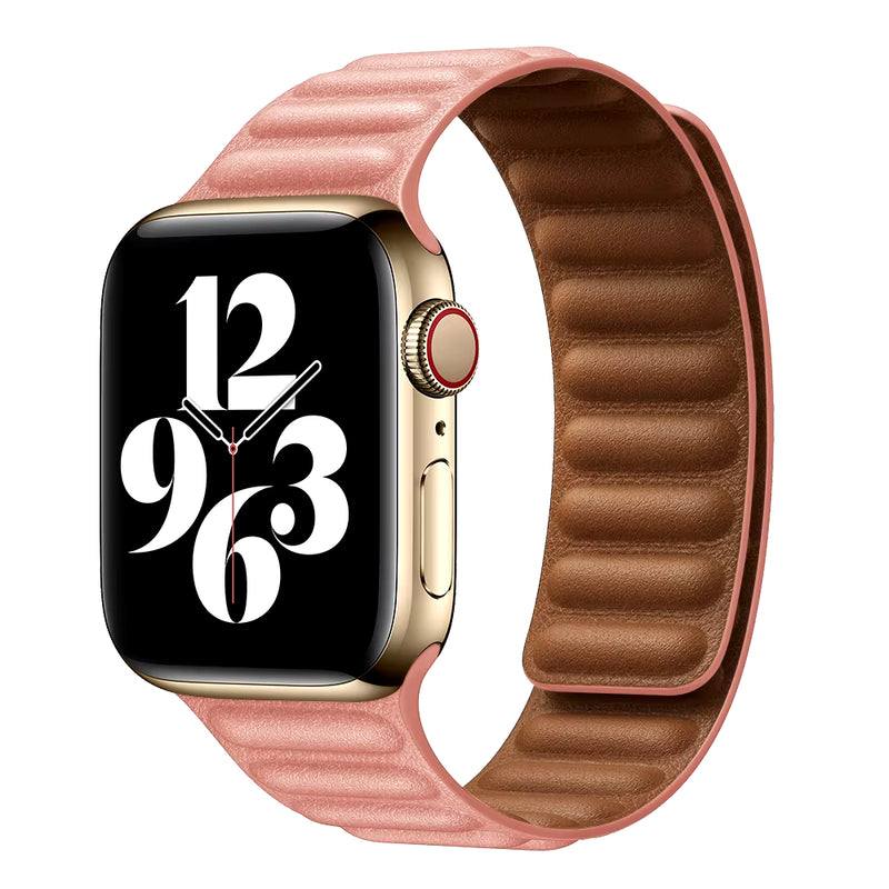 Leather Link for  Watch 7 Band 40Mm 44Mm 42Mm 38Mm 42 Mm 1:1 Magnetic Loop Bracelet Iwatch Series 7 6 5 4 3 SE Strap