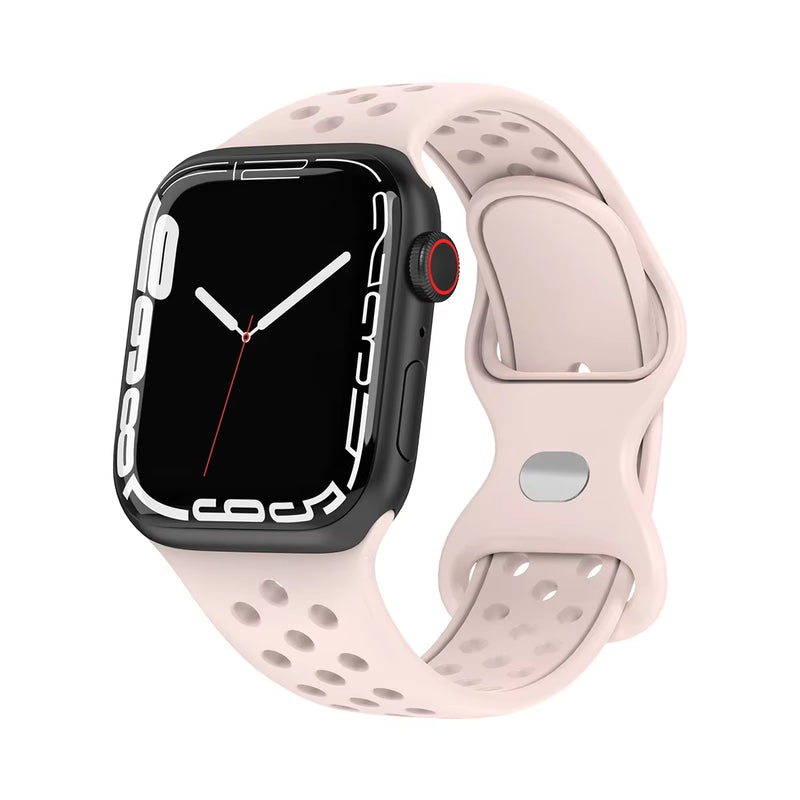 Strap for Apple Watch Band 49Mm 44Mm 45Mm 42Mm 41Mm 38Mm 40Mm Correa Silicone Sports Bracelet Iwatch 8 SE 7 6 5 Ultra 49Mm