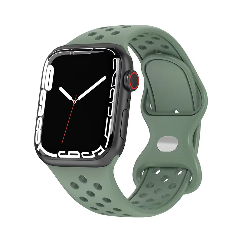 Strap for Apple Watch Band 49Mm 44Mm 45Mm 42Mm 41Mm 38Mm 40Mm Correa Silicone Sports Bracelet Iwatch 8 SE 7 6 5 Ultra 49Mm