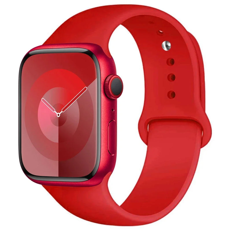 Silicone Band for  apple Watch 44Mm 45Mm 40Mm 41Mm 42-38Mm 45 Mm,Series 8 7 6 5 4 3 SE 9 Ultra 2 49Mm