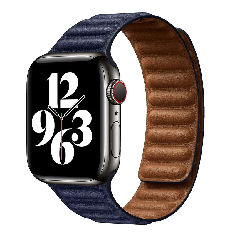 Leather Link for  Watch 7 Band 40Mm 44Mm 42Mm 38Mm 42 Mm 1:1 Magnetic Loop Bracelet Iwatch Series 7 6 5 4 3 SE Strap