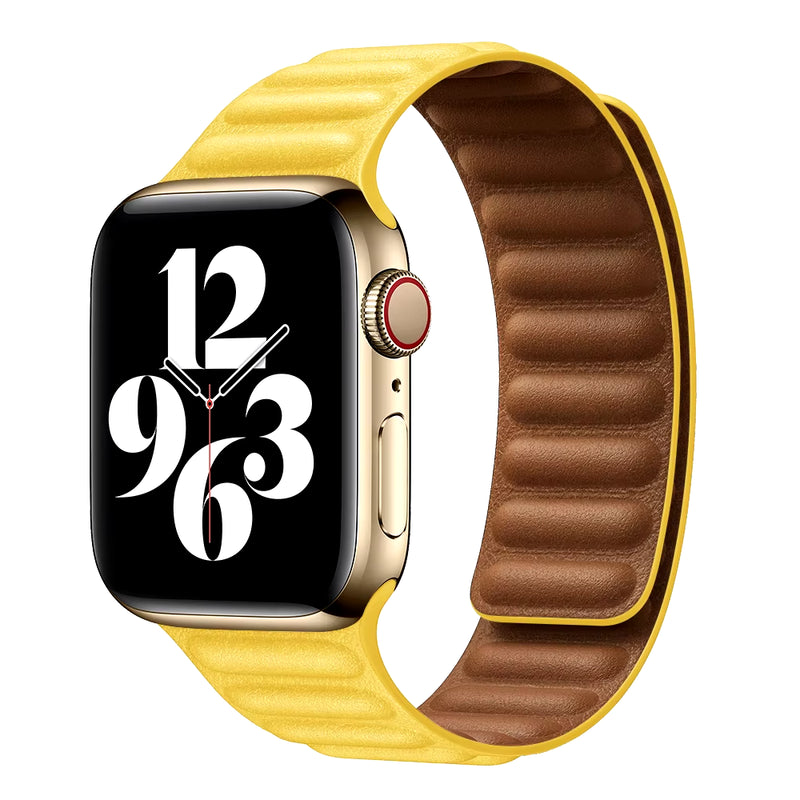 Leather Link for  Watch 7 Band 40Mm 44Mm 42Mm 38Mm 42 Mm 1:1 Magnetic Loop Bracelet Iwatch Series 7 6 5 4 3 SE Strap