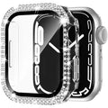 Glass+Diamond Cover for Apple Watch Case 40Mm 44Mm 41Mm 45Mm 38Mm 42Mm Bling Bumper Protector Iwatch Series 9 3 5 6 7 8 Se Case