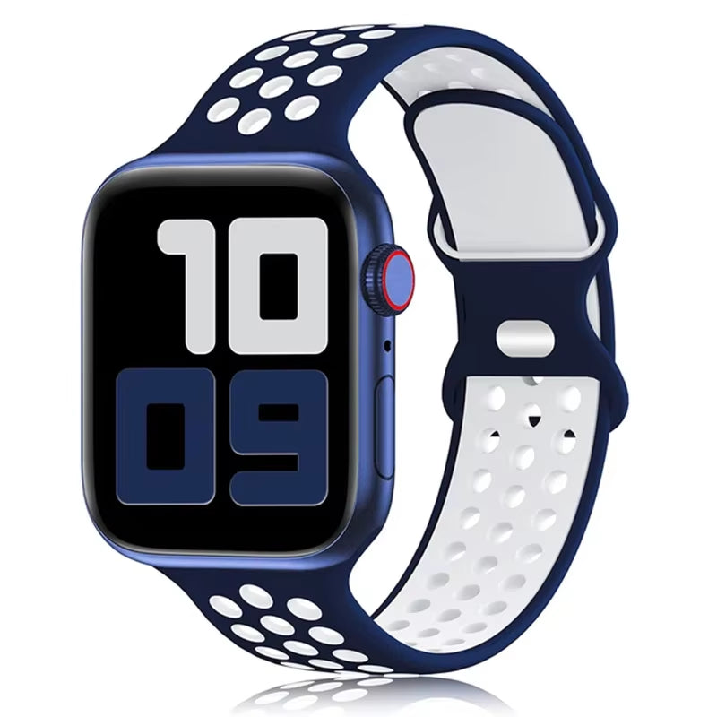 Strap for Apple Watch Band 49Mm 44Mm 45Mm 42Mm 41Mm 38Mm 40Mm Correa Silicone Sports Bracelet Iwatch 8 SE 7 6 5 Ultra 49Mm