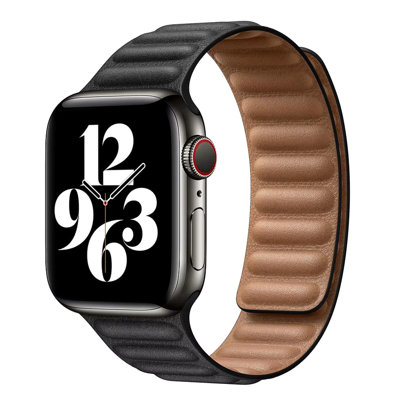 Leather Link for  Watch 7 Band 40Mm 44Mm 42Mm 38Mm 42 Mm 1:1 Magnetic Loop Bracelet Iwatch Series 7 6 5 4 3 SE Strap