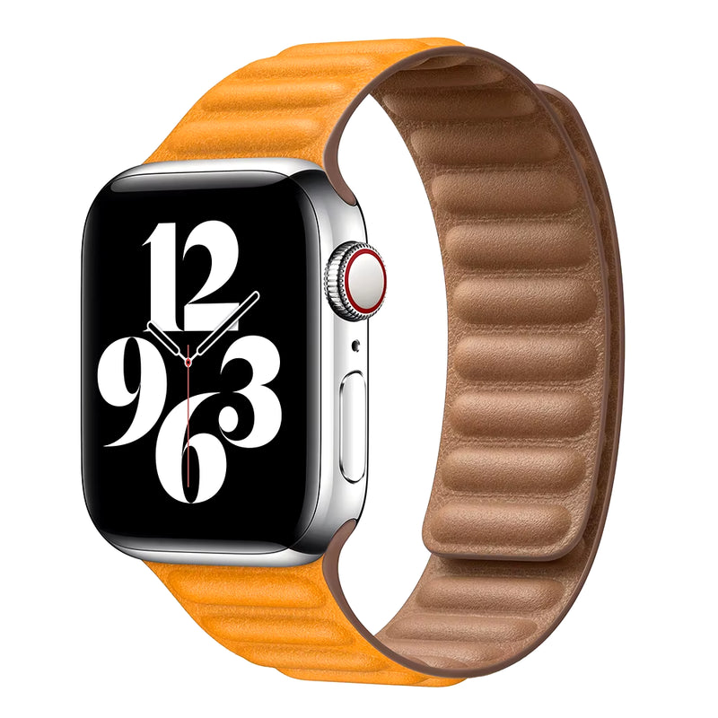 Leather Link for  Watch 7 Band 40Mm 44Mm 42Mm 38Mm 42 Mm 1:1 Magnetic Loop Bracelet Iwatch Series 7 6 5 4 3 SE Strap