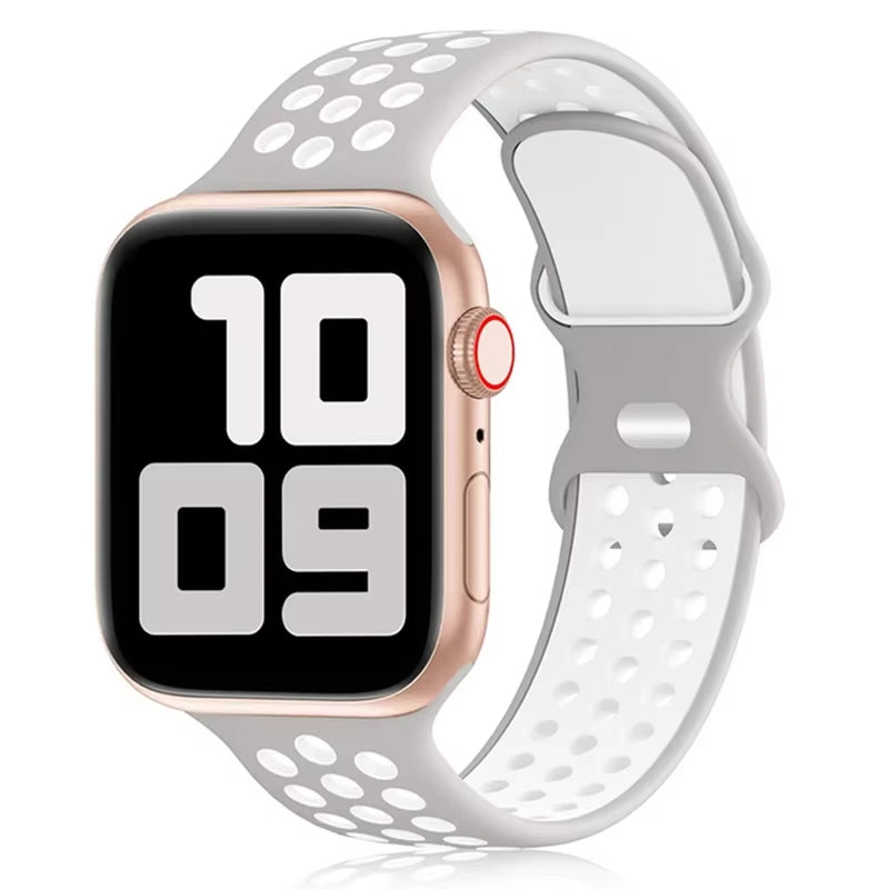 Strap for Apple Watch Band 49Mm 44Mm 45Mm 42Mm 41Mm 38Mm 40Mm Correa Silicone Sports Bracelet Iwatch 8 SE 7 6 5 Ultra 49Mm