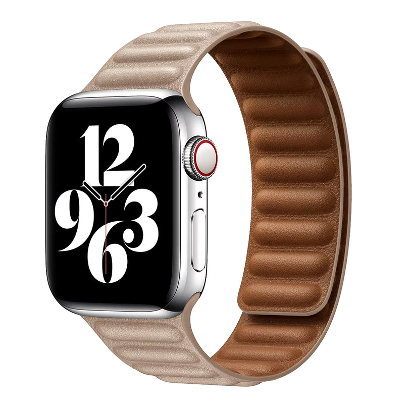 Leather Link for  Watch 7 Band 40Mm 44Mm 42Mm 38Mm 42 Mm 1:1 Magnetic Loop Bracelet Iwatch Series 7 6 5 4 3 SE Strap