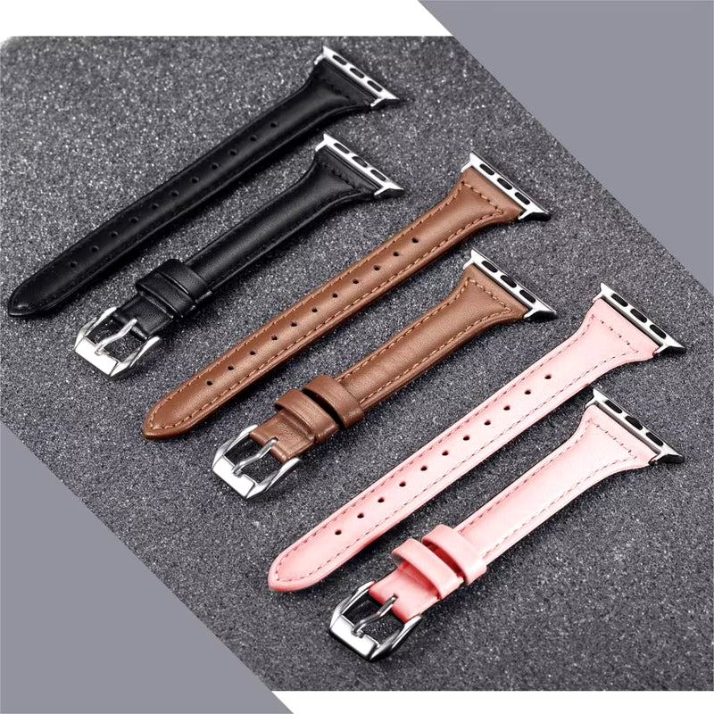 Slim Leather Band for Apple Watch Strap 45 41 40 44 38 42Mm 44 Mm Genuine Leather Bracelet Apple Watch Serie 7 6 5 4 3 Se Strap