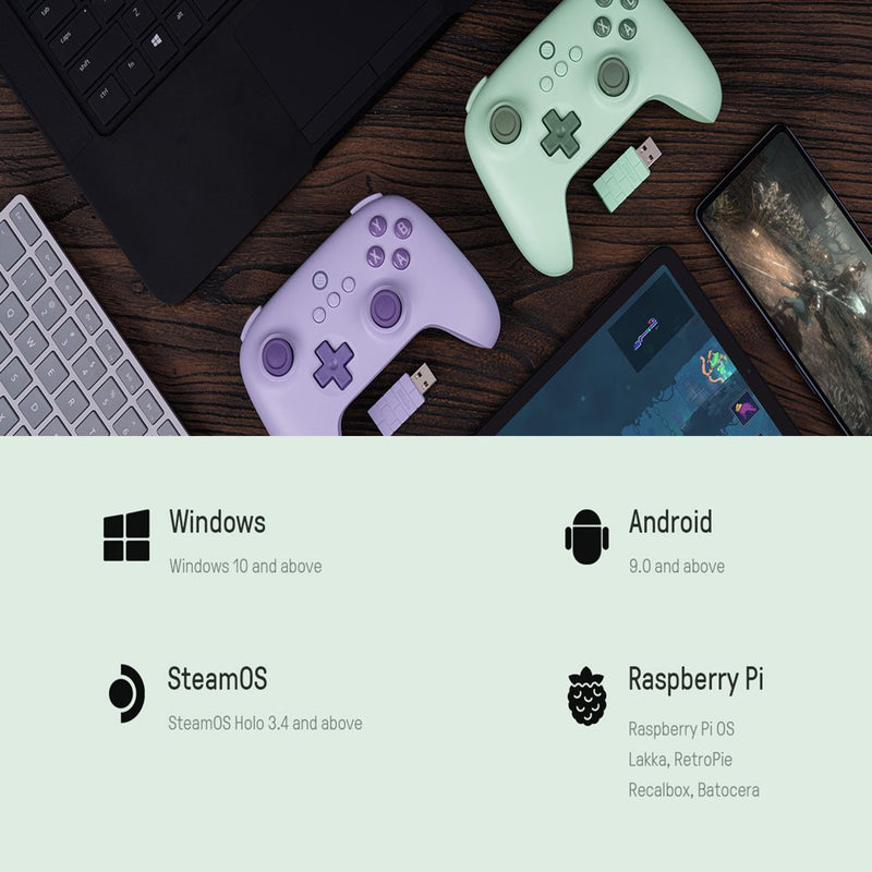 8Bitdo Ultimate C 2.4G Wireless Game Controller for PC, Android, Steam Deck.