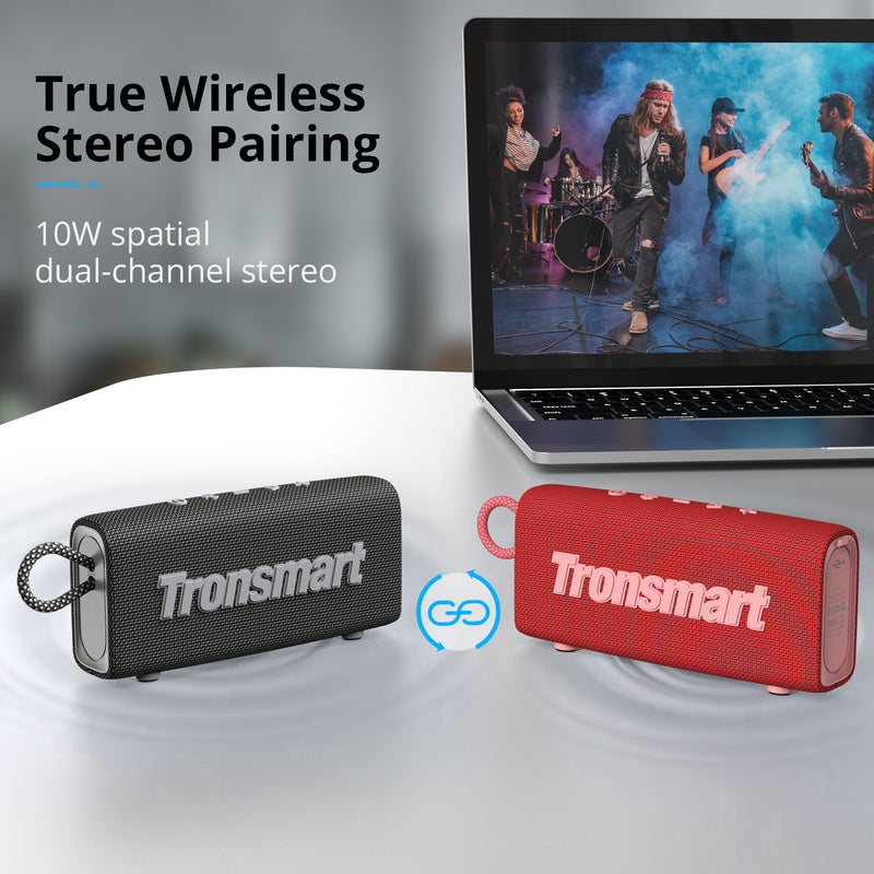 Tronsmart Trip Bluetooth 5.3 Speaker Dual-Driver Portable Speaker with IPX7 Waterproof 