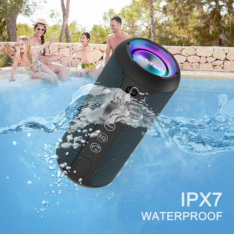 X10B Portable IPX7 Waterproof Wireless Bluetooth Speaker with 24W Loud Stereo Sound, 30H Playtime,